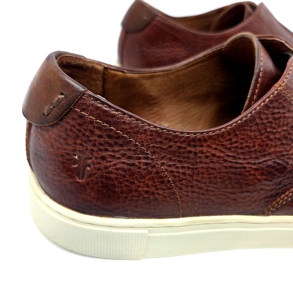 Frye Mens Brown Leather Slip In Unique Center Streach Loafers Size US 11 M main image 8